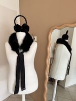 Max Mara Set, Pelzkragen oder-gürtel und Ohrenwärmer