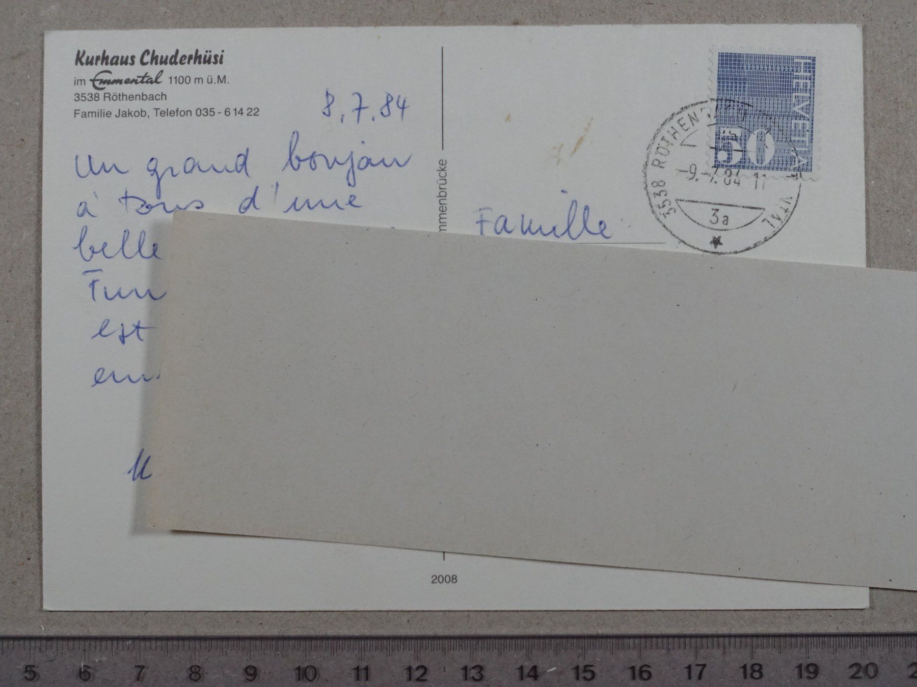 Cartoline postali: Emmental, Chuderhüsi, 1984 – Usato da Lenzburg venduto da fh1 1