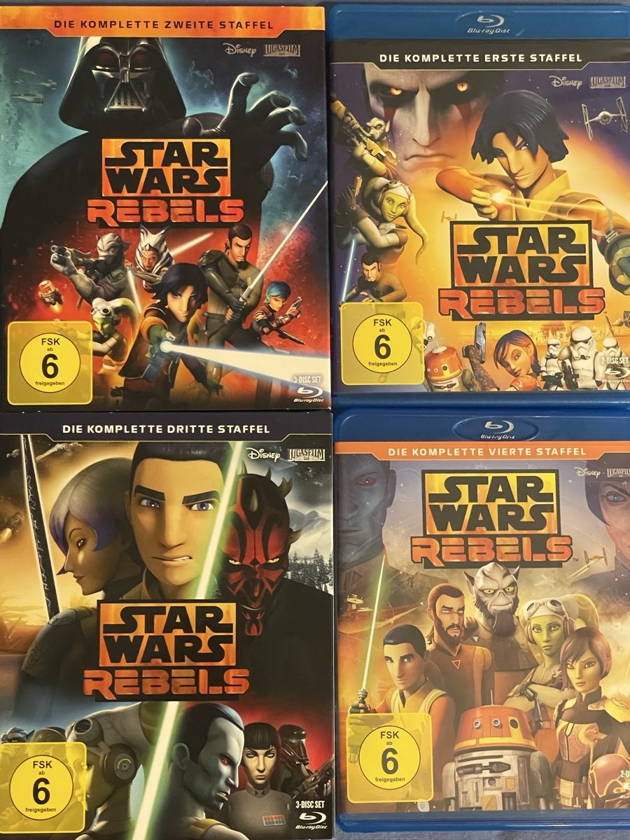 Tutti i DVDs: Star Wars Rebels - Staffel 1-4 – Nuovo (secondo la descrizione) da Waldenburg venduto da Gonzo8