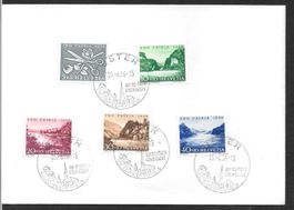 Brief Pro Patria 1956 Serie B76-B80 gest. Uster 25.6.1956