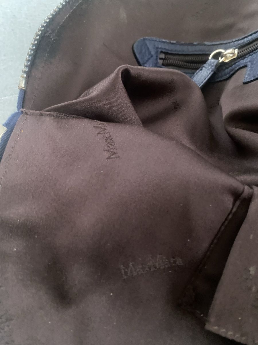 Max Mara Borse da donna: Max Mara sac à main cuir bleu marine – Usato da Brügg BE venduto da nou_8ht9 5