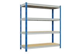 2x Anemos Steckmetallregale | 150x60x180 cm | 4 Böden