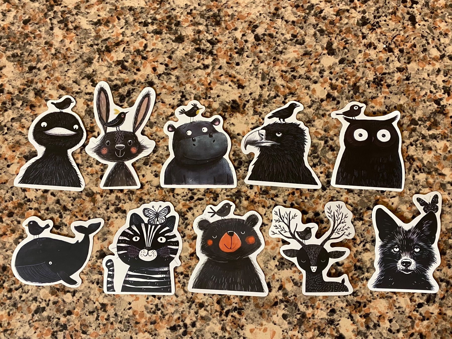 Sticker: 10x STICKER AUFKLEBER TIERE A – Nuovo e nell'imballaggio originale da chiasso venduto da Wulli