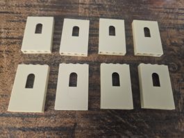 lego 60808 lot de 8 pièces Tan Panel 1 x 4 x 5