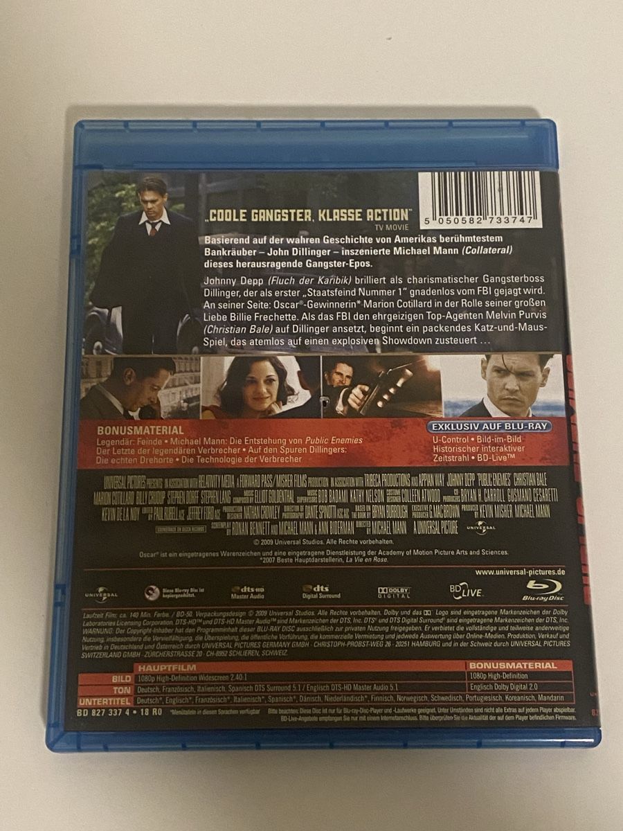 Tutti i DVDs: Public Enemies - Blu-ray Disc – Usato da Oensingen venduto da mig_99db 1