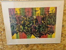 Originales Kunstwerk: Fischerboote A. Thomas, 1964. Top!