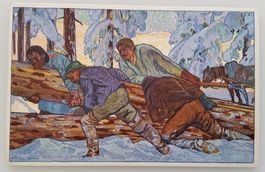 Bundesfeierpostkarte Nr.30 - 1920 - Holzfäller