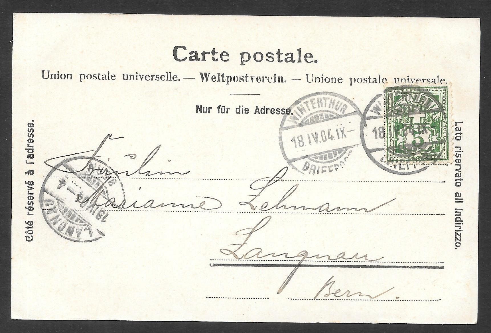 Cartoline postali: Winterthur Teilansicht – Usato da Olten venduto da clotaldi 1