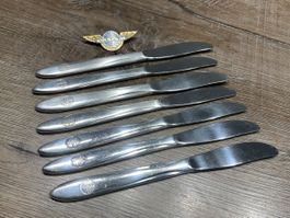  7 Pan Am Buttermesser Fluggesellschaft Vintage Metall