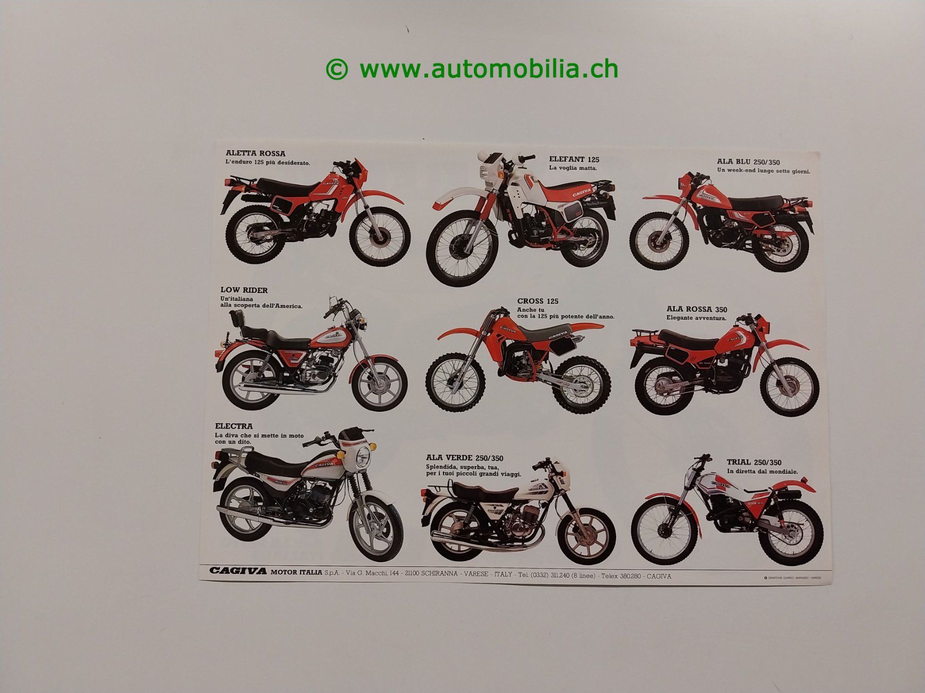 Documenti: Cagiva Elefant 125 Prospekt – Usato da Weingarten-Kalth venduto da Bettelbruenneli 1