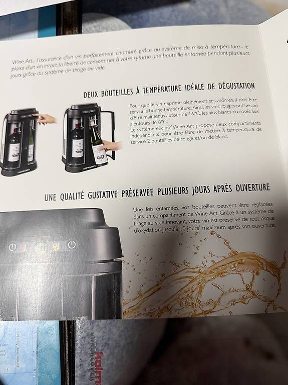 Frigoriferi: Wine art pour 2 bouteilles avec mise à température – Usato da Clarens venduto da mauros52 4