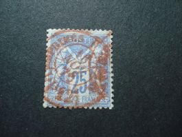 Frankreich uralte Marke 1875, 25 ct. roter o