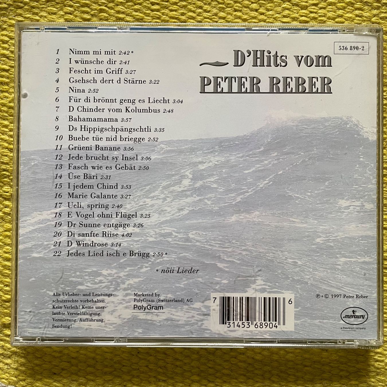 CD: PETER REBER-D‘HITS VOM PETER REBER – Usato da Rorschacherberg venduto da CD-Roli 1