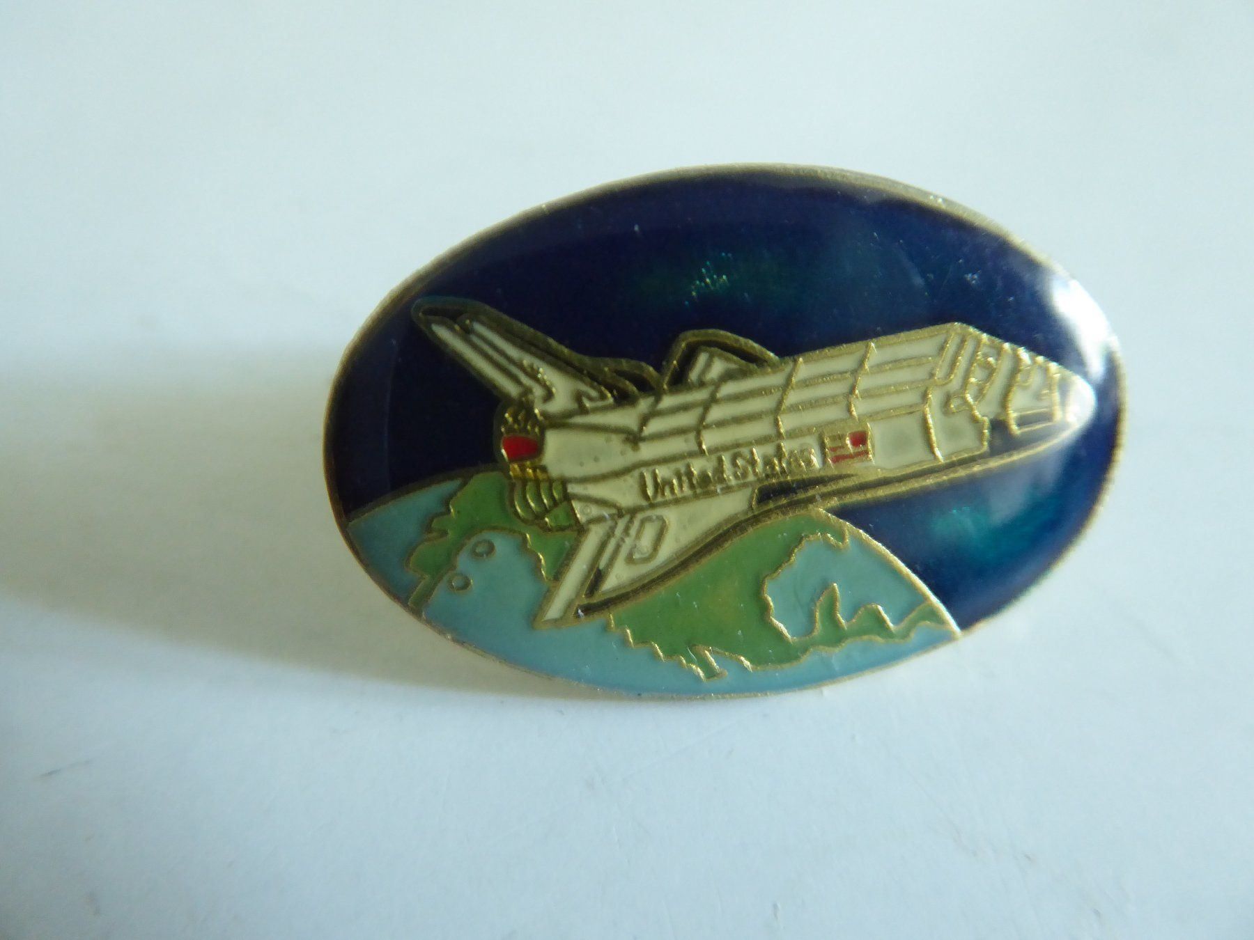 NASA Placchette & Badge: ovaler Pin mit Space Shuttle – Usato da Zürich venduto da Chaeffeler 1