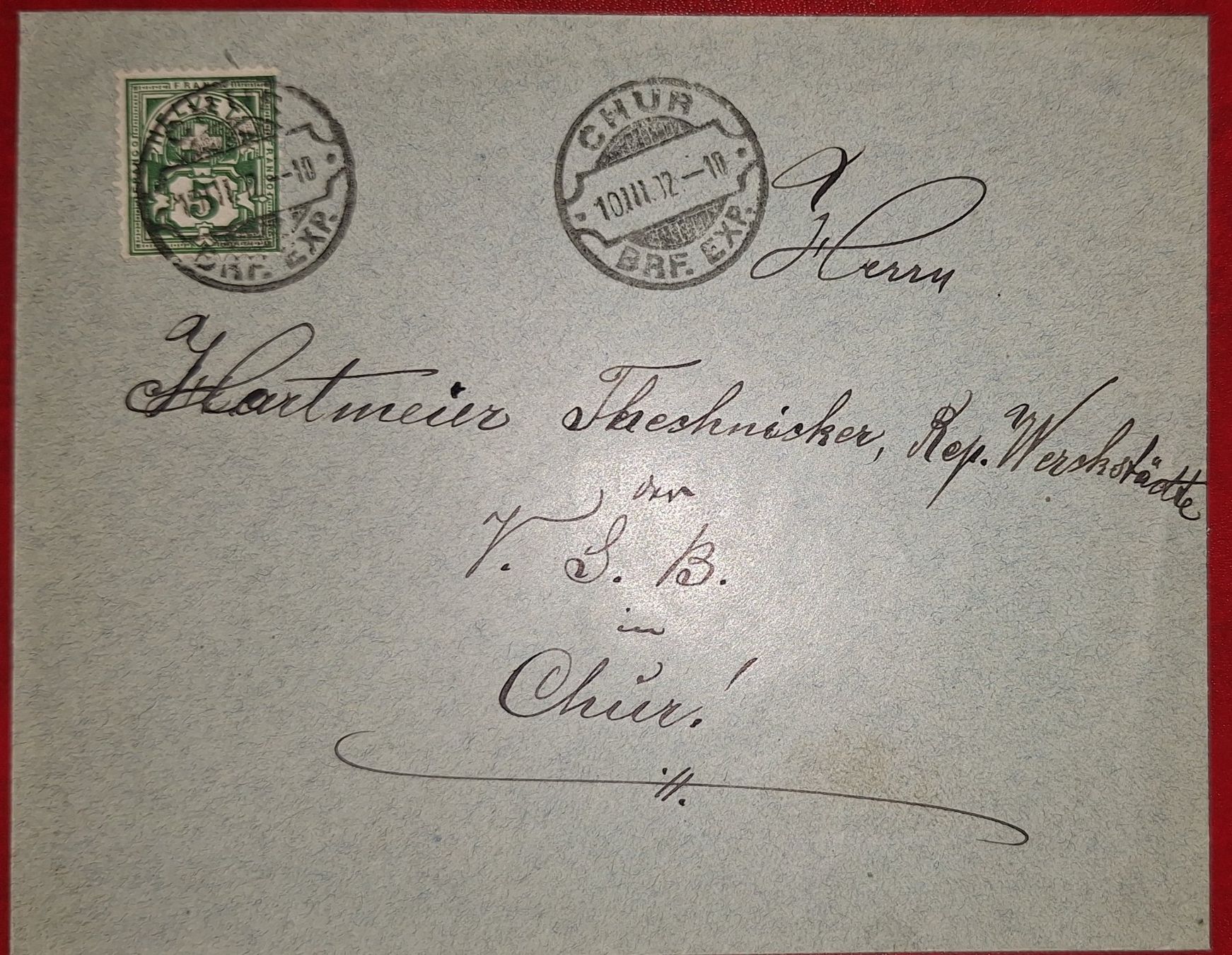 Tutti i francobolli: Rasierklingenstempel Chur – Usato da Balgach venduto da SIMEON27