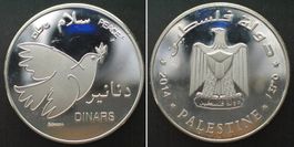 PALESTINE (5) Dinars 2014, PEACE DOVE by Picasso PP