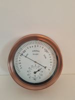 Analoges Barometer mit Thermometer Kupfer gebraucht