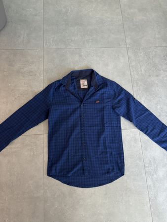 X-Man Poloshirt, Grösse S, Blau Kariert - Top Zustand!