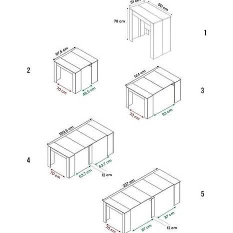 Tavoli: Table console extensible blanc brillant 90 à 237 cm – Usato da Genève venduto da Kali_Linux 1