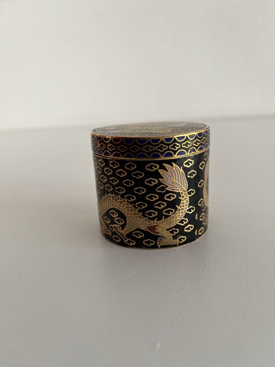 Tutte le decorazioni: Drachen - Cloisonné Deckel Dose – Usato da Wetzikon ZH venduto da seli03 1