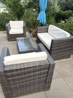 Salon de jardin gris