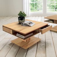 Allnatura Couchtisch Cuneo, Kernbuche massiv, 85x85 cm