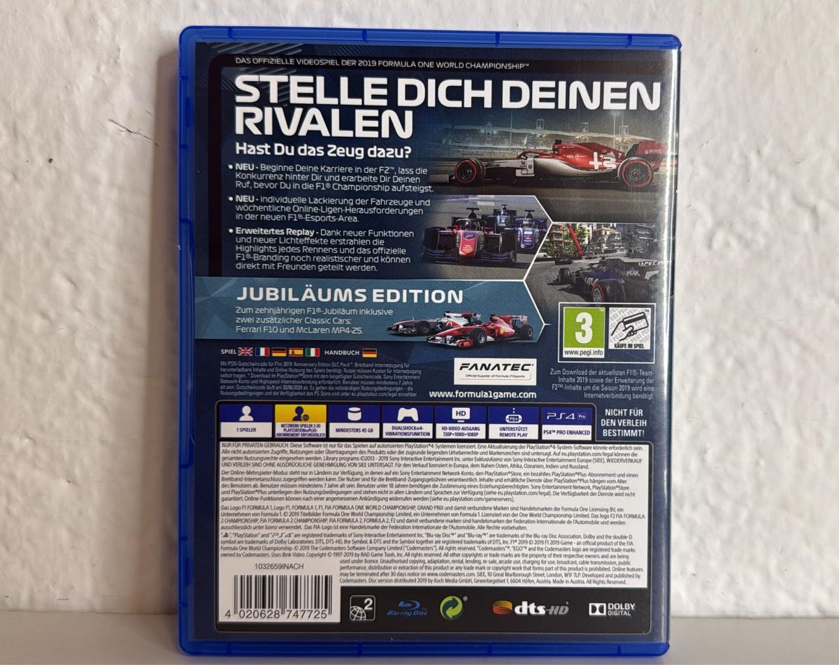 Sony Giochi: F1 2019 PS4/PS5 Game - Jubilee Edition - Great Condition! – Usato da Ehrendingen venduto da bubulence 1
