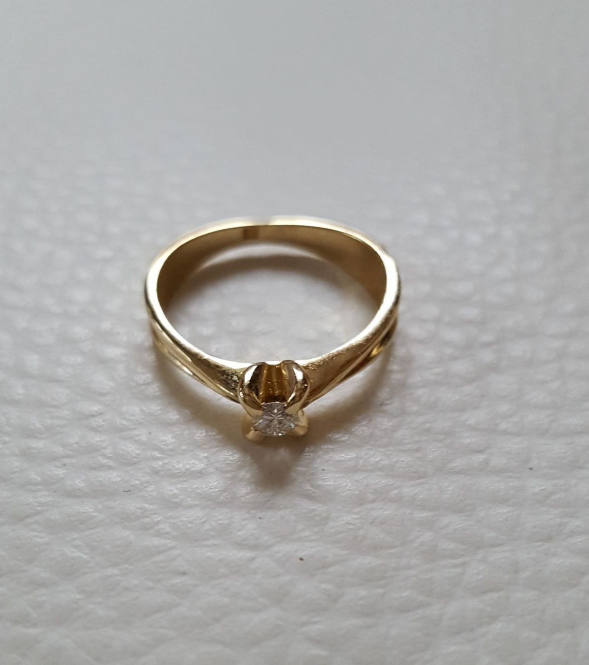 Anelli: Solitär Ring 585 Gold mit Brillant – Usato da Wald ZH venduto da Dasilver 4