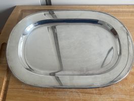 Serviertablett oval versilbert,GAB Schweden