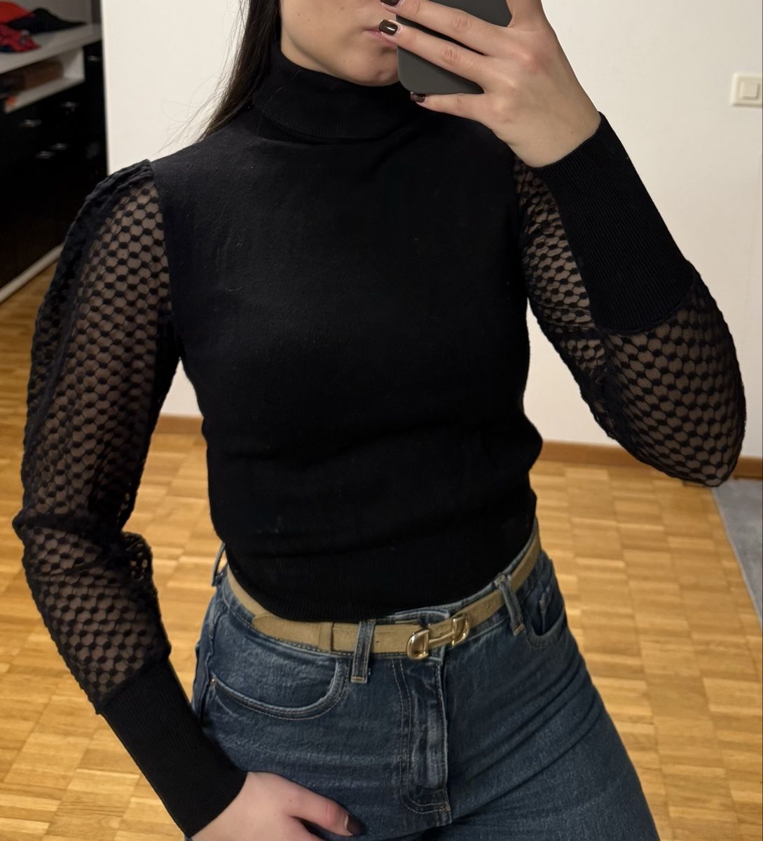 Zara Maglioni & Felpe: Pull Zara noir élégant manches dentelle S – Nuovo (secondo la descrizione) da Châtelaine venduto da nan_j75j 1