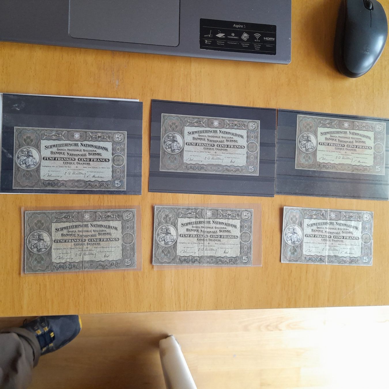 Banconote: 5 Franken Banknoten, 6 Stk. – Usato da Orpund venduto da 118302
