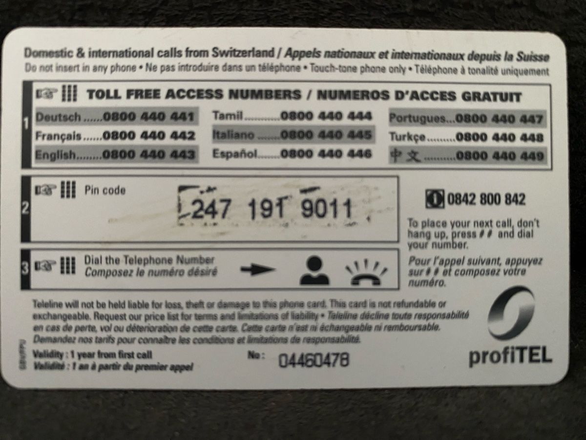 Telefon- & Taxkarten: Teleline – Gebraucht aus Lausanne von babacard10 1