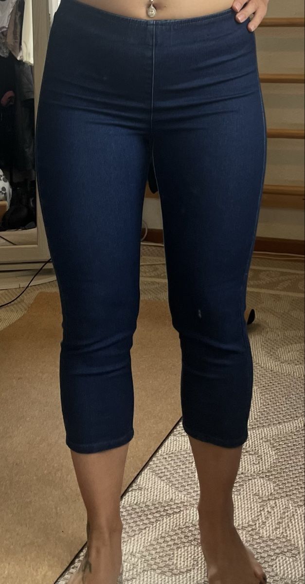 Pull&Bear Jeans: Pull&Bear Capri Jeans Gr. 34 (26) dunkelblau neu – Nuovo (secondo la descrizione) da Zuchwil venduto da MLV92 1
