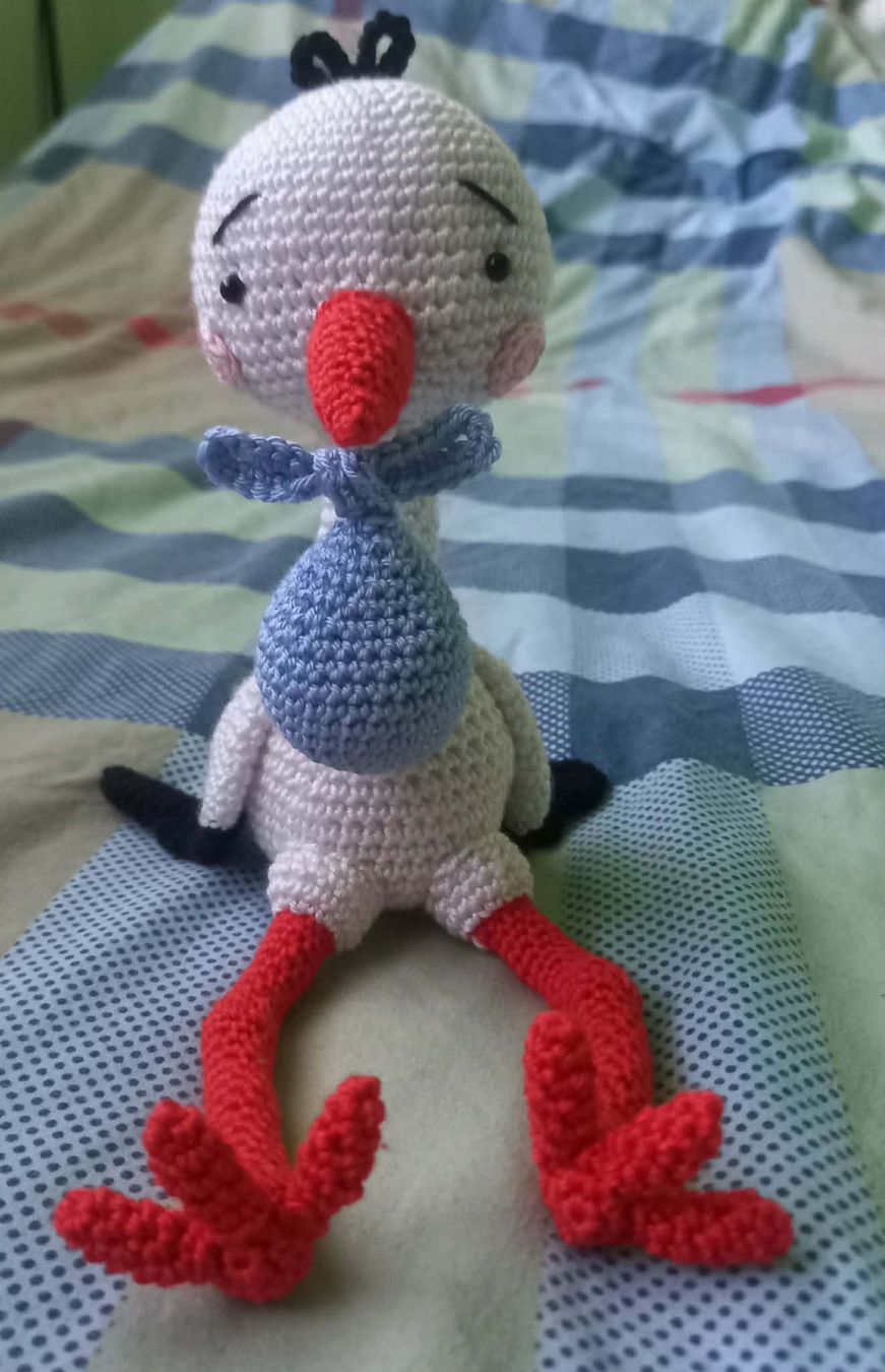 Spielzeuge: Storch, Amigurumi – Neu (gemäss Beschreibung) aus Suhr von halaszpeter