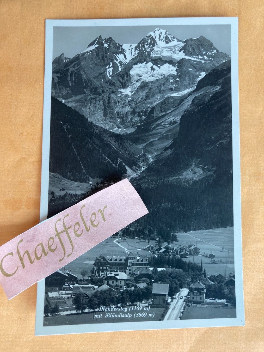 Cartoline postali: Kandersteg mit Blümlisalp – Usato da Zürich venduto da Chaeffeler