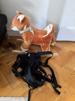 Porte-bébé Artipoppe et cheval à bascule Kaloo état bon