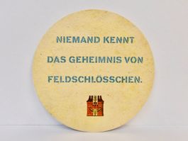 Bierdeckel FELDSCHLÖSSCHEN Bier Untersetzer Vintage Rarität