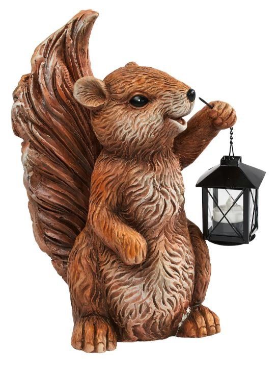 Statuette: Eichhörnchen mit Laterne (31 cm) – Nuovo e nell'imballaggio originale da Langenbruck venduto da Gumsi