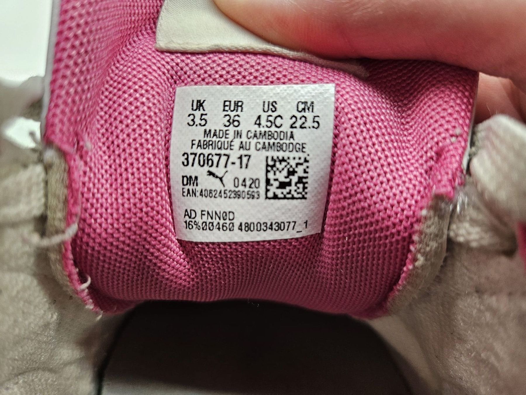 Puma Scarpe per ragazze: Puma Sneakers, weiss/pink, Grösse 36 – Usato da Adlikon b.Regensdorf venduto da pmathys 4