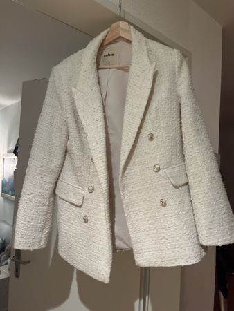 Weisser Zebra Blazer, Grösse M, Top Zustand!