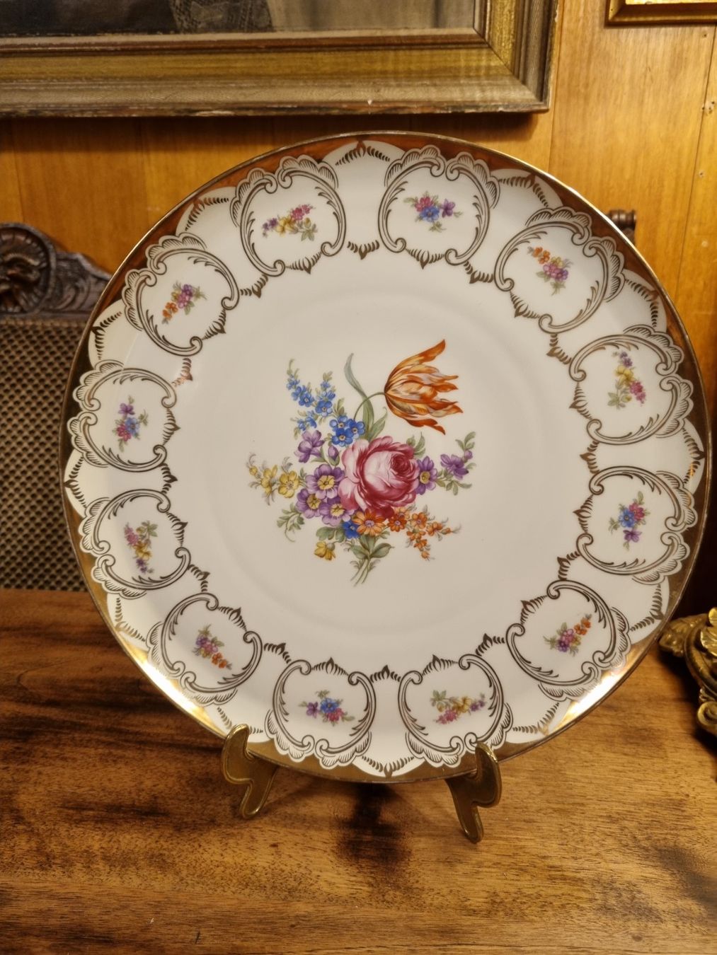 Servierplatten: Grosse Tirschenreuth Prunkplatte Golddekor 34 cm – Gebraucht aus Scharnachtal von devin03 1