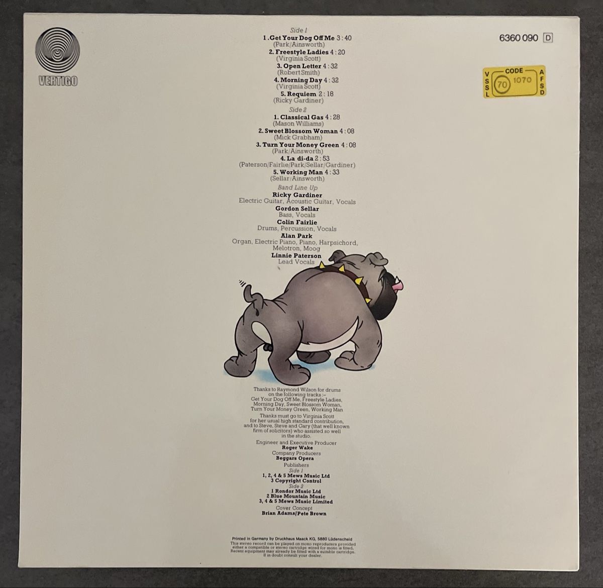 Dischi in vinile: Beggers Opera, Get Your Dog Off Me – Usato da Aadorf venduto da Assyrian-Bazar 1