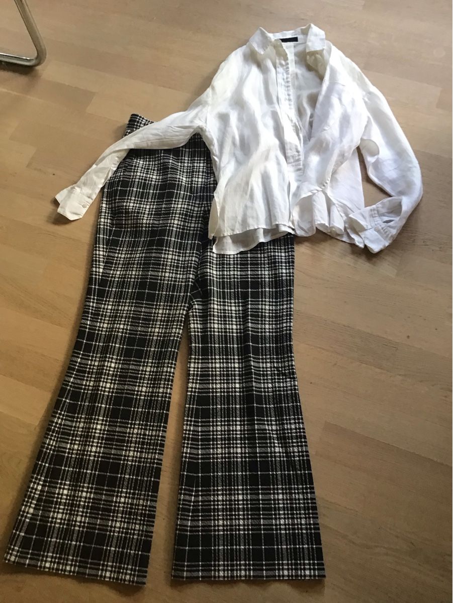 Sportmax Pantaloni: Luftige Karohose  mit weitem Bein, Grösse 38, Max Mara – Usato da Küsnacht ZH venduto da sehnsucht01