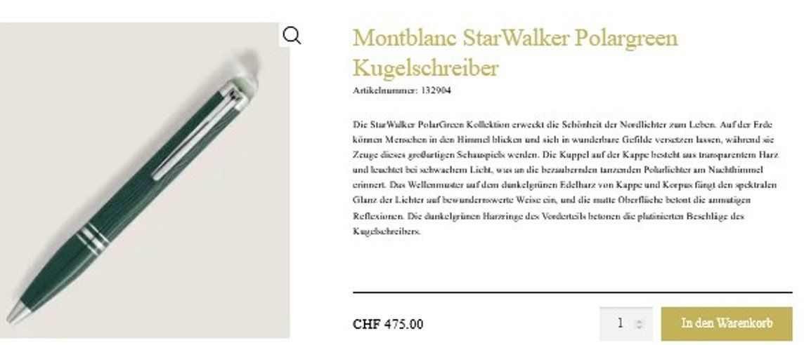 Montblanc Penna & Evidenziatori: Montblanc StarWalker Polargreen Kugelschreiber / stylo – Nuovo (secondo la descrizione) da Collonges venduto da Allegree 2