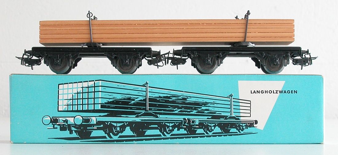 Märklin Modellini di ferrovie: Märklin Langholzwagen Spur H0 – Usato da Oberwil BL venduto da Klang 5