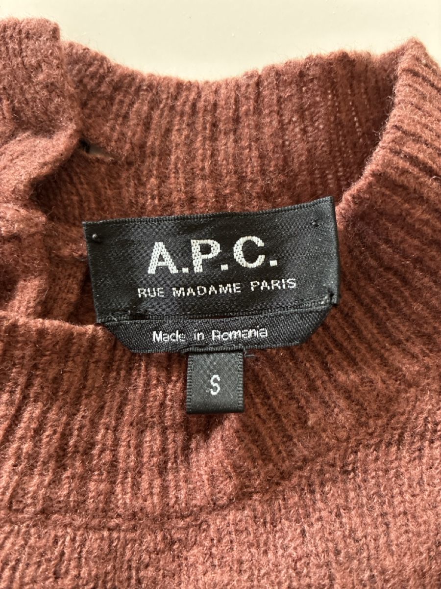 Apc Maglioni & Felpe: A.P.C. Pullover braun Wollmischung Grösse S – Usato da Winterthur venduto da vel_6txj 1