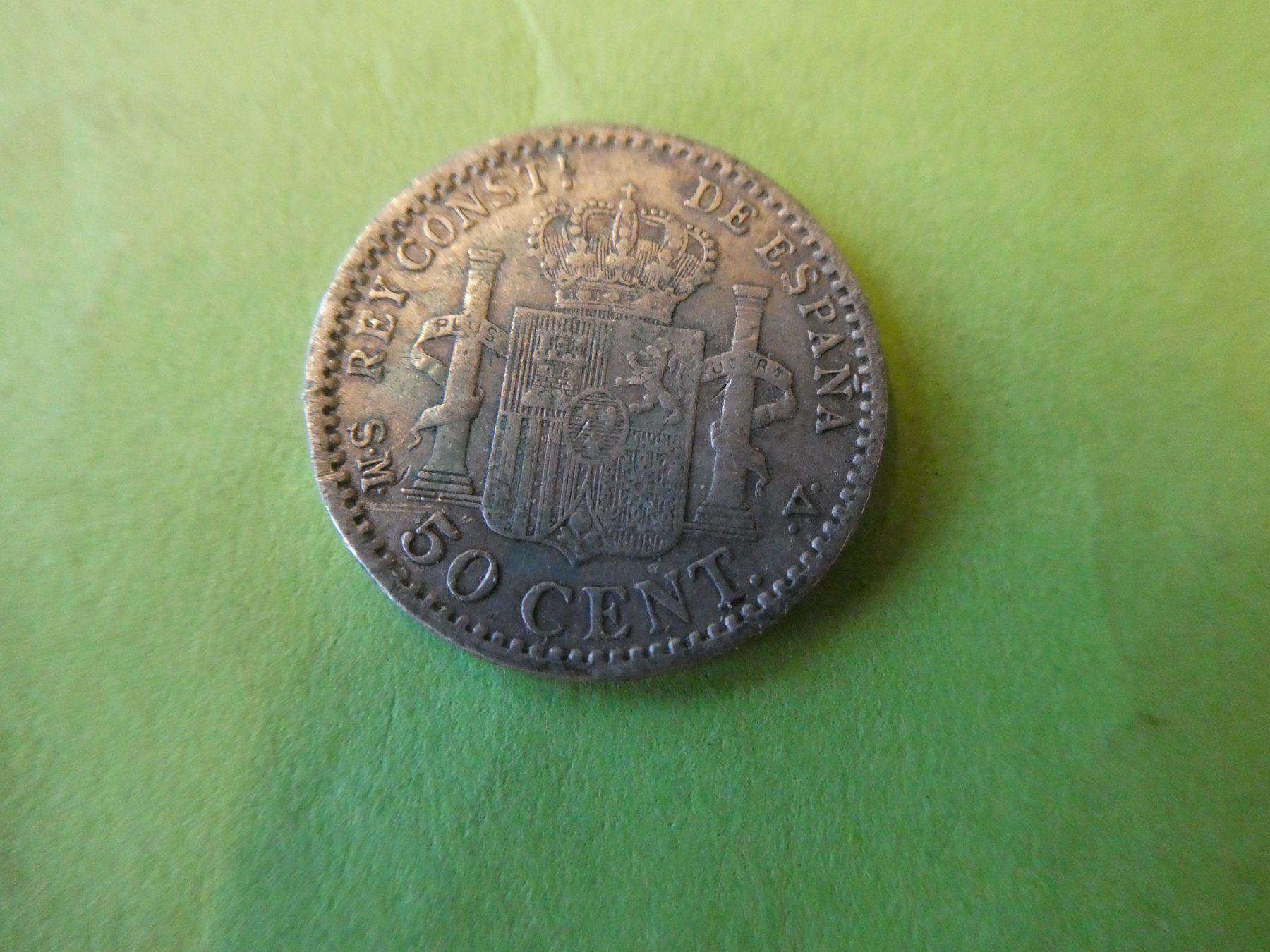 Alle Münzen: Spanien 1904, 50 Centimos - Silber – Gebraucht aus Hinterforst von Rohusri 1