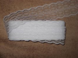 Spitzenband Polyamid weiss 4cm breit