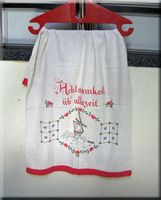 Überhandtuch Vintage 48 x 100 cm "Achtsamkeit üb alle Zeit"
