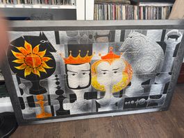 TRES JOLIE GRANDE TABLEAUX CERAMIC DE G. VALENTIN VALLORUIS